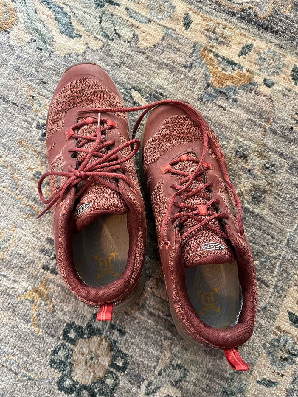 Keen Women's Athletic Lace-Up Shoes in Maroon